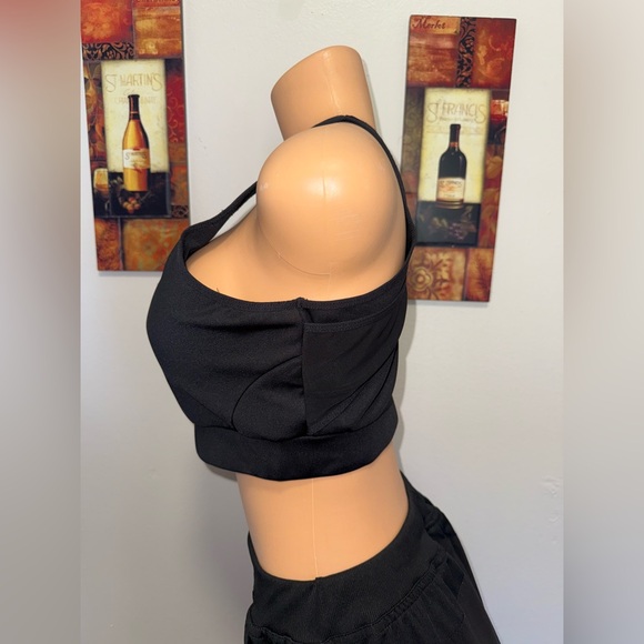 66 NEVER WORN ADRIANNE VITTADINI ACTIVE CROP TOP BLACK SIZE XL - Picture 2 of 6
